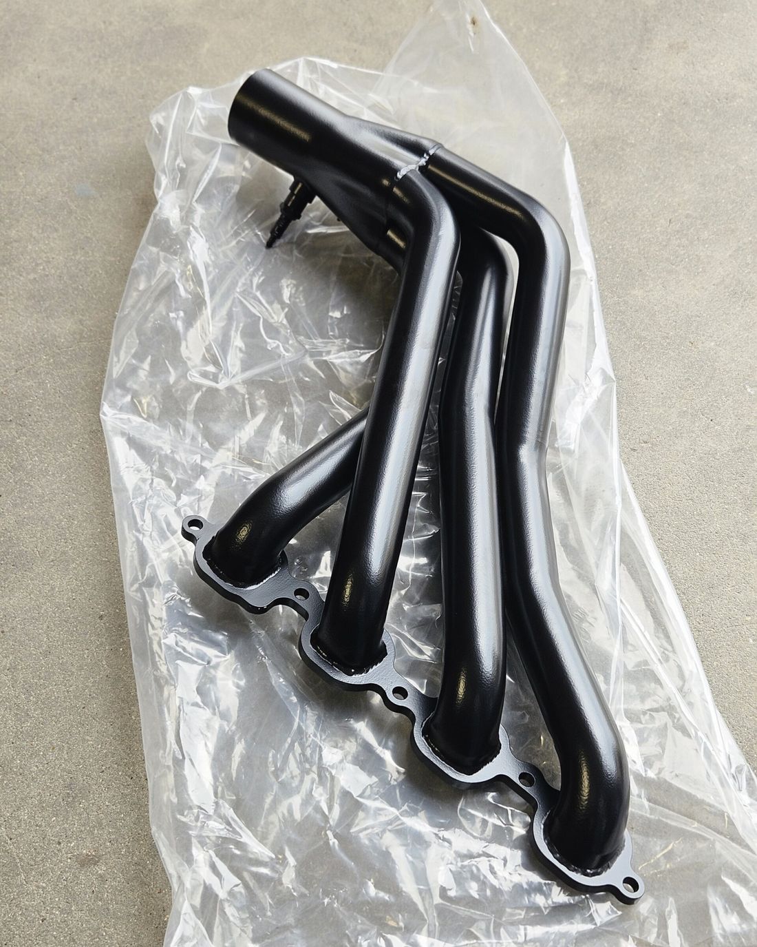Exhaust Headers, powder coated satin black