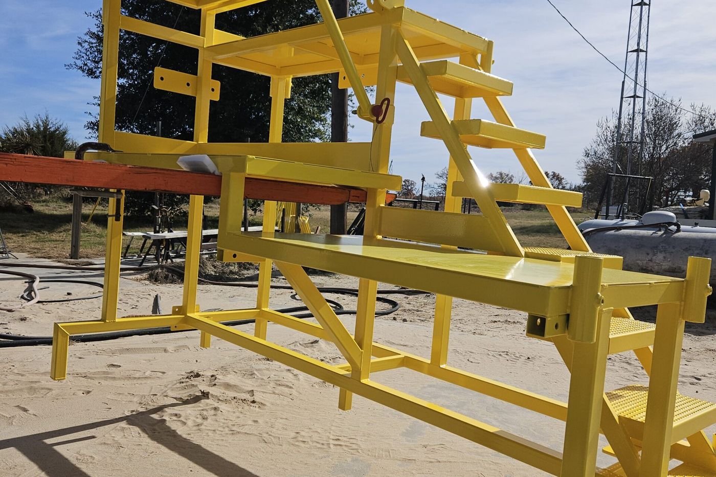 Structural Frame, powder coated safety yellow